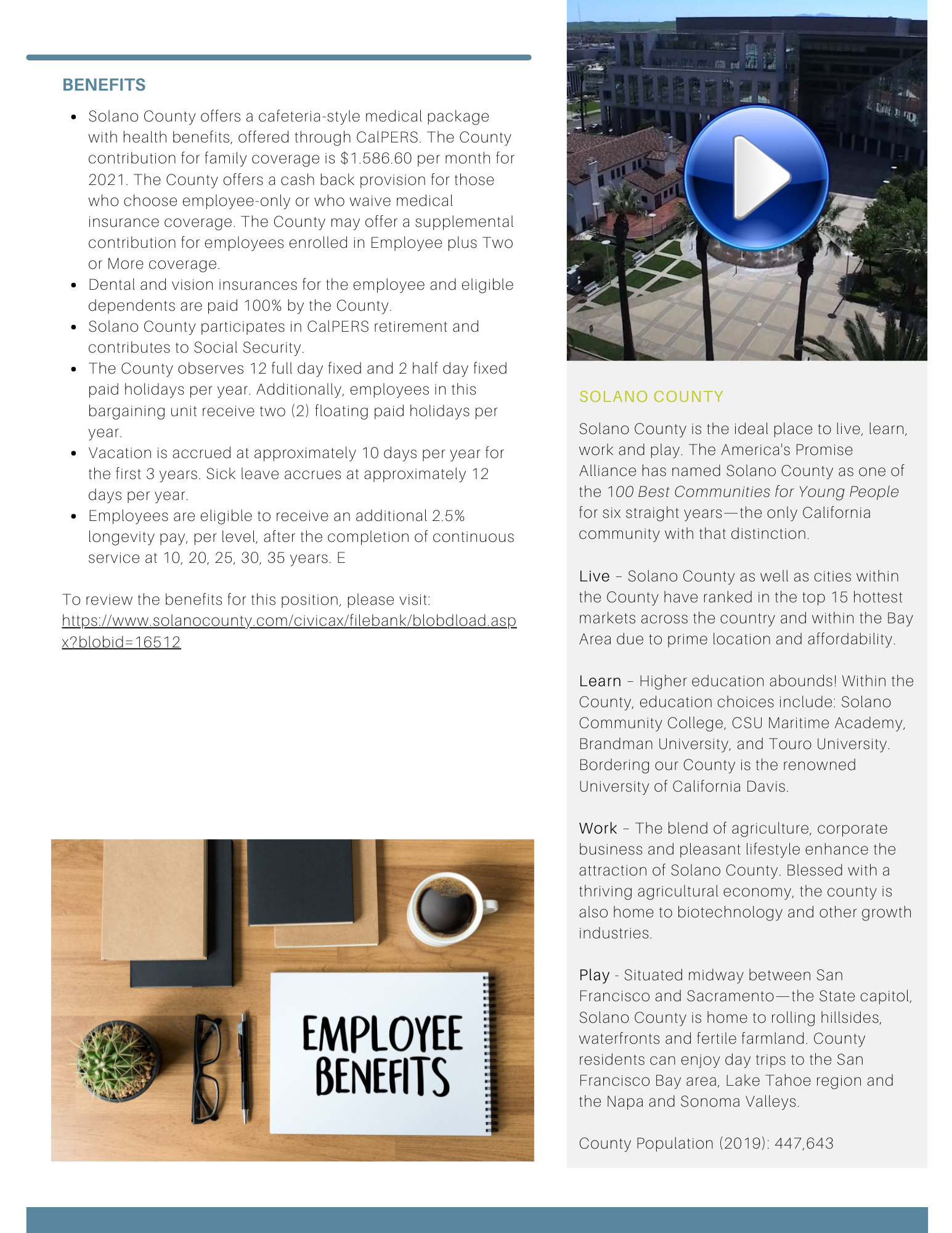 Job Announcement: Capital Projects Coordinator (Senior) - County of Solano