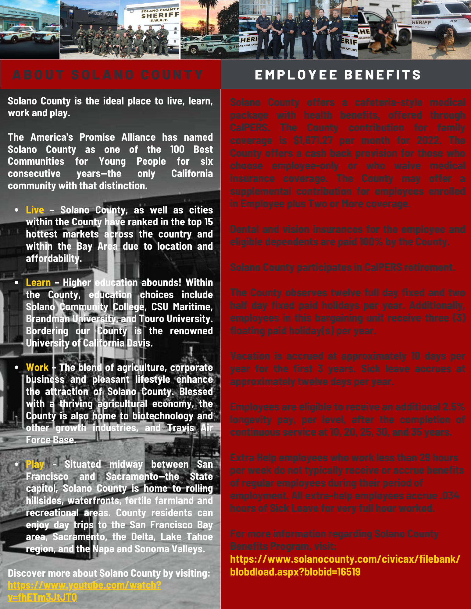 Job Announcement: Deputy Sheriff (Entry - Academy Graduate) - County of  Solano