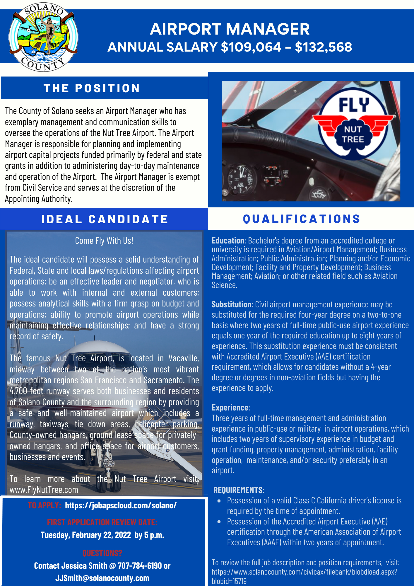 Job Announcement: Airport Manager - County of Solano