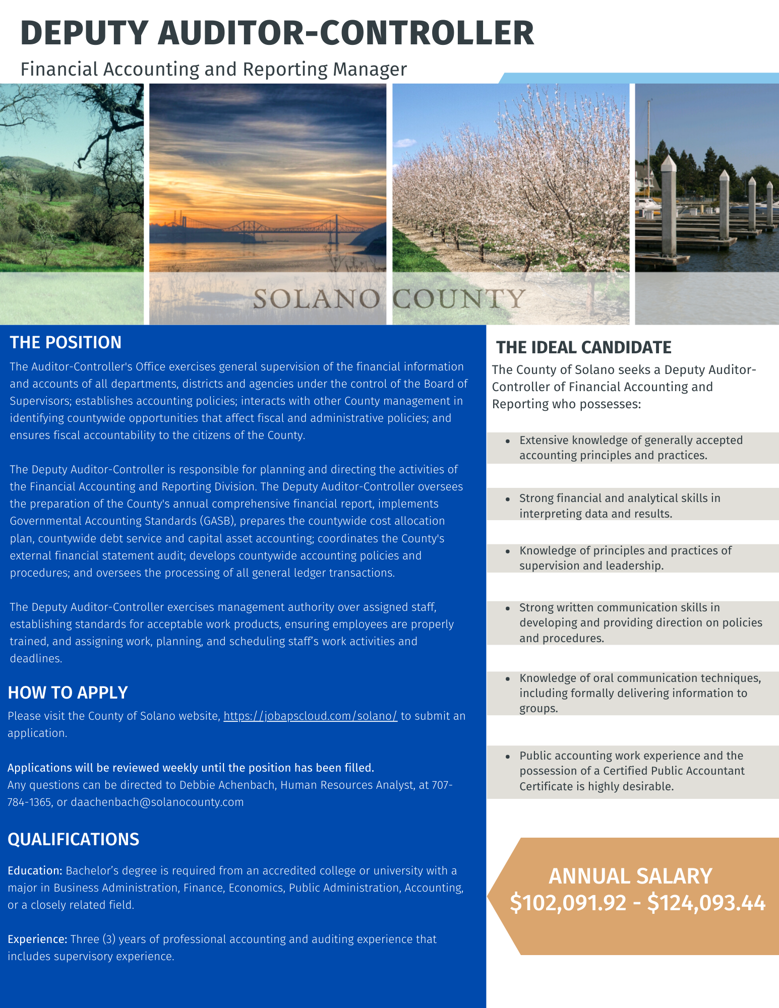 Job Announcement: Assistant Director of General Services - County of Solano